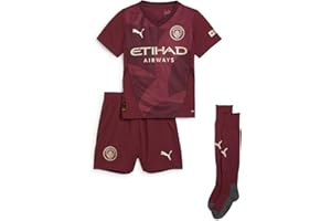 PUMA Manchester City FC Little Kids 2024/25 Soccer Third Mini Kit - Burgundy