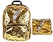 Magic Sequin! Reversible Sequin Gold to Silver Fashion Backpack & Matching Zip Pouch