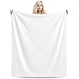 Jgksbqv Customized Photo Blanket for Couples, Personalized Blankets with Name Image Logo Gifts for Husband/Wife, Gift for Wife Husband Her Him Anniversary Wedding, White, 40"x50"