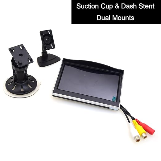 title=Cocar Auto Camion 5 Pollici a Colori TFT Monitor LCD Schermo Ventosa Cup & Dash