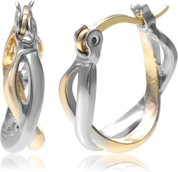 Amazon ピアス レディース メンズ 人気 ブランド シンプル フープピアス カップル シルバー925 K18ゴールド仕上げ 金属アレルギー対応 リング アクセサリー 両耳 セット ゴールド シルバー ピアス 通販