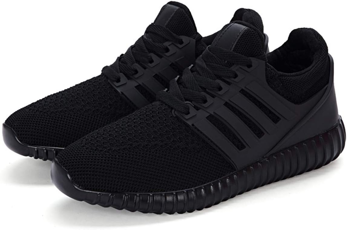 Qingyang Men Women Tennis Coconut Shoes Fashion Skater Breathable Sneakers Q1001 (Euro 38, Black)