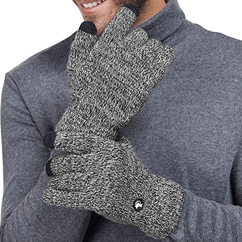 LETHMIK Mix Knit Winter Gloves Mens Touchscreen Warm Texting Gloves