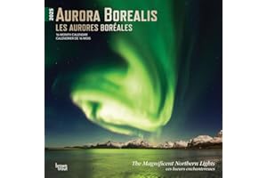 Aurora Borealis | Les aurores boréales | 2025 12 x 24 Inch Monthly Square Wall Calendar | Foil Stamped Cover | English/French Bilingual | Plastic-Free | BrownTrout | USA Alaska Northern Lights