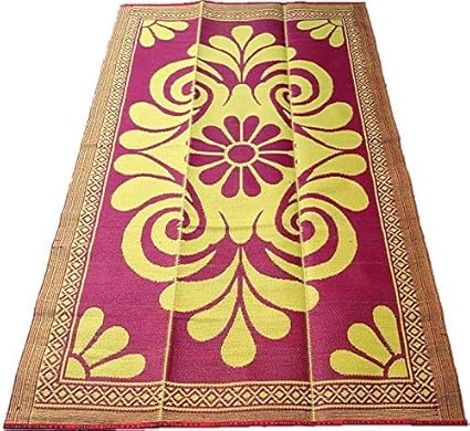 Clarkia Large Size Plastic Chatai (6 * 9 Ft) - Fits Well Below Double Bed (Red)