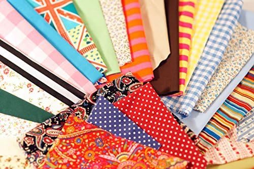 COTTON FABRIC-TEXTILE SQUARES-OFF CUTS-CHARM PACK Perfect for Craft-Patchwork quilt-Scrapbooking-Dolls Clothes 100g Pack