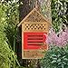 PINVNBY Insect House Natural Wooden Bee Hotel Butterfly habitat for Gardens ladybugs(Ladybirds), lacewings, butterfly, mason bees, solitary, leaf cutter & many other beneficial insects