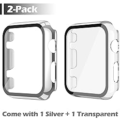 Misxi 2 Pack Hard PC Case with Tempered Glass