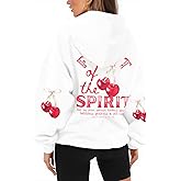 FASHGL Jesus Hoodies for Women Christian Sweatshirts Letter Graphic Faith Sweatshirt Christian Hoodie Long Sleeve Tops