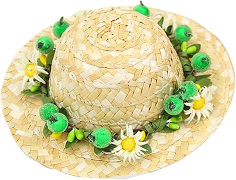 Amazon Co Jp ペット自然わらミニソンブレロ帽子手作りの編まれたかわいいsunhatフィエスタメキシコの誕生日 パーティーの装飾用品ペット犬子犬猫 Diy 工具 ガーデン
