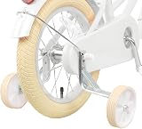 Glerc 14 Inch Kids Bike White with Basket Stabilisers Bell 3-5 Years view 9