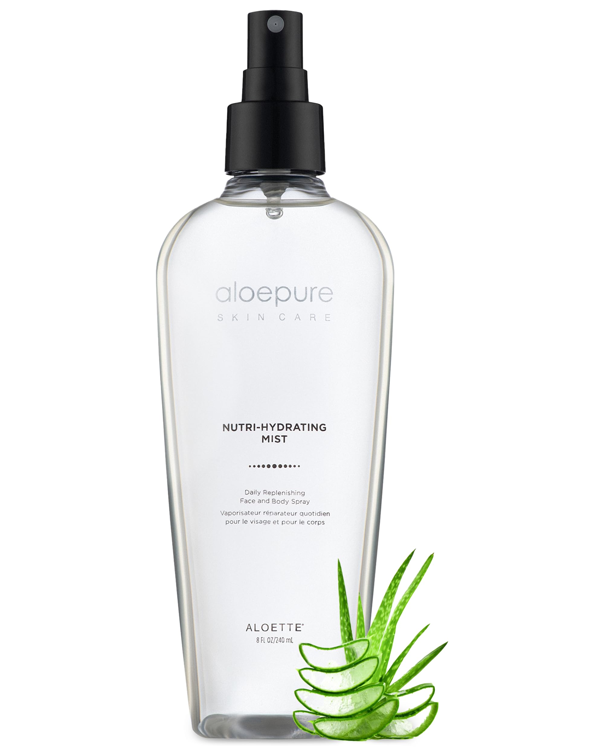 Photo 1 of Aloette Nutri-Hydrating Mist After Sun Spray – Aloe Vera Facial & Body Mist with Silk Amino Acids, Vitamins A, E, C & B5 – Hydrating Face, Neck & Skin Spray for a Glowing Complexion – 8oz