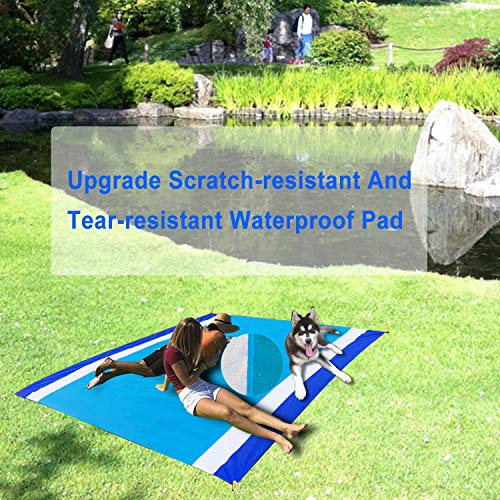 Beach Blanket,9x7ft Sand Free Beach Mat Big Lightweight Picnic Blanket Waterproof Handy Mat for Picnic Travel Camping Outdoor Events