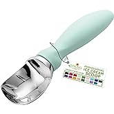 Spring Chef Ice Cream Scoop with Comfortable Handle, Professional Heavy Duty Sturdy Scooper, Premium Kitchen Tool for Cookie 