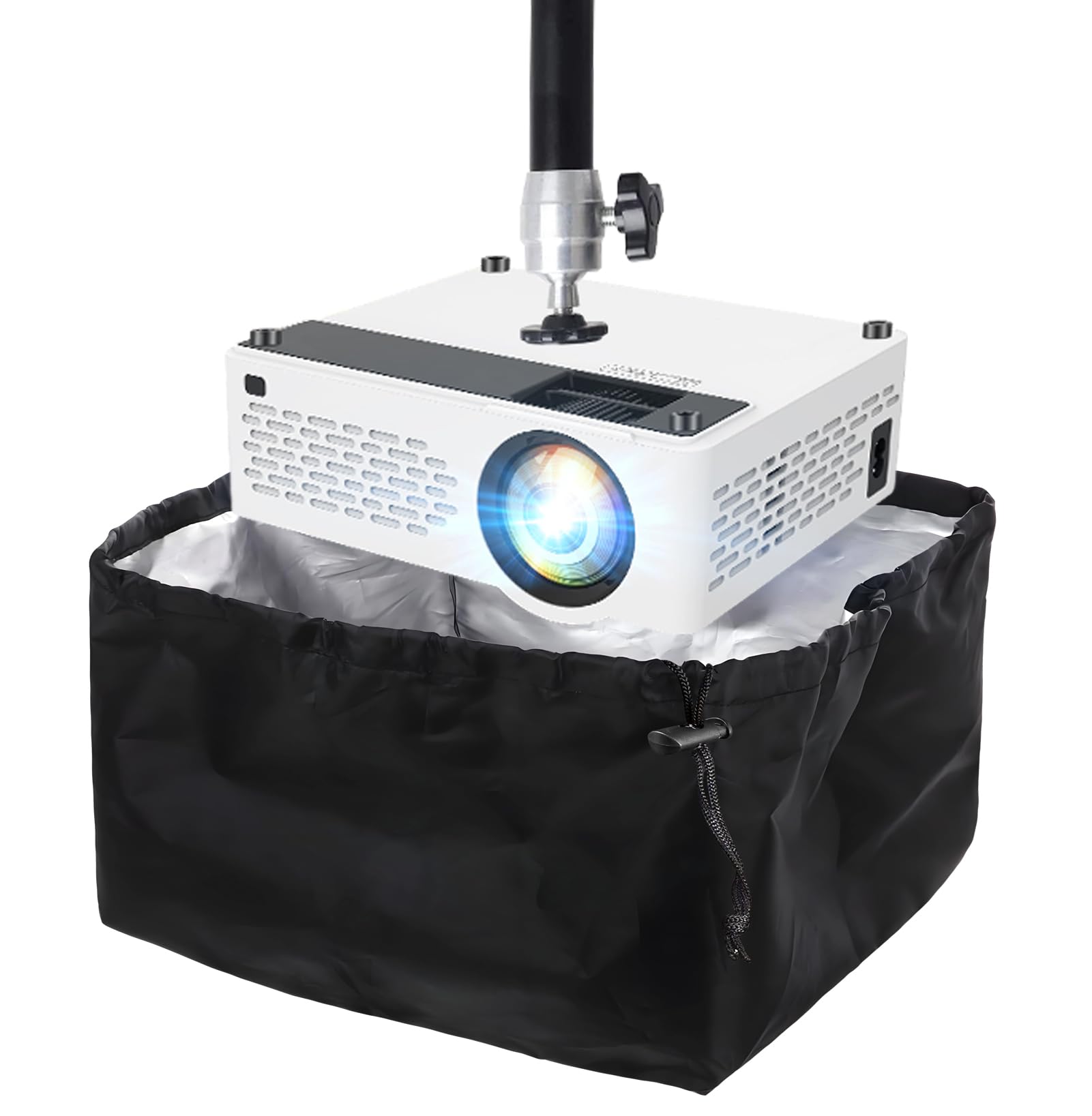 Photo 1 of 2-Be-Best Projector Dust Cover, Small Projector Cover Dust-Proof Waterproof Protector for Projectors on Ceiling Mount Universal Dusts Covers for Video Projectors 9.4" x 7.6" x 7" Black