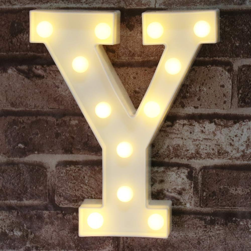 Pooqla LED Marquee Letter Lights Sign, Light Up Alphabet Letters for Wedding Birthday Party Christmas Home Bar Decoration
