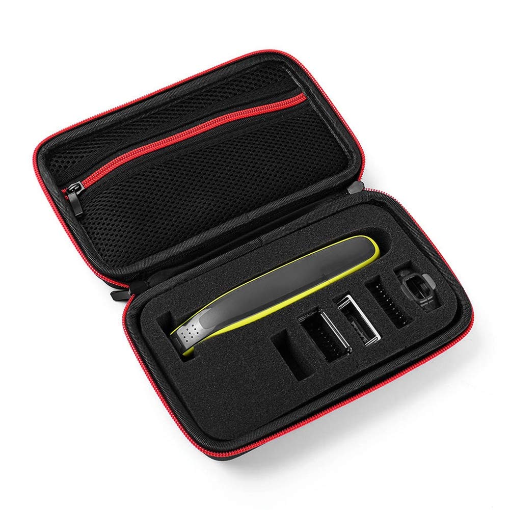 Hakeeta Shaver Case for Philips Oneblade QP2520/90/70, Travel Storage Organizer with Nylon + TPU Hand Strap, Black #2