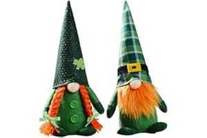 St Patrick's Day Gnome - 2PCS Green Shamrock Dwarf Ornament, Holiday Party Home Decor