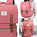 Vintage Laptop Backpack, Canvas College Backpack School Bag Fit for 15 Inch Laptop for Daily Use Teacher Students Travel by Puersit (Red)
