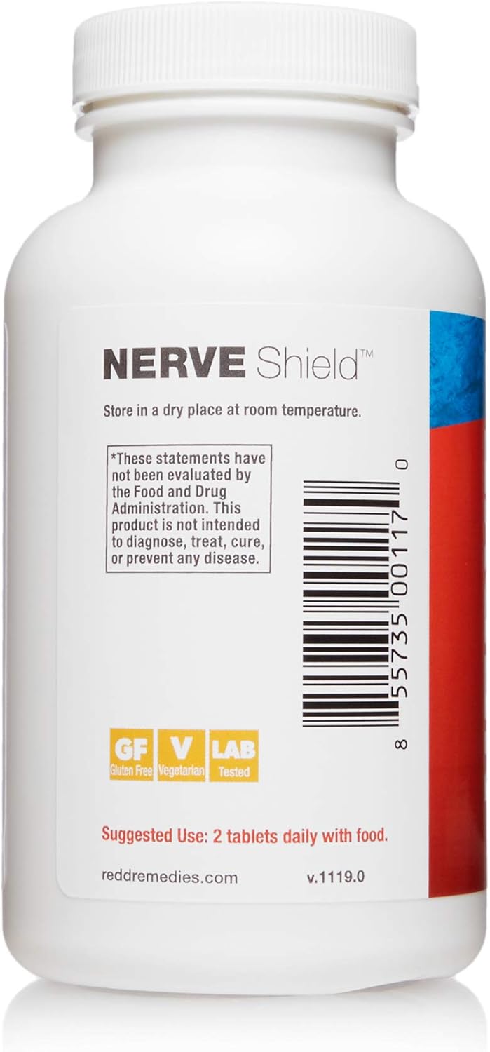 Redd Remedies, Nerve Shield, Supports Healthy Nerve Function, 120 Tablets: Health & Personal Care