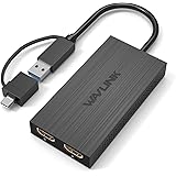 WAVLINK USB 3.0 or USB C to HDMI Adapter for Dual Monitors, Universal Video Graphics Adapter for Mac and Windows, Thunderbolt