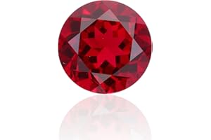 CHINALUSTER Lab-Grown Ruby, Round Cut Loose Stone, For Jewelry DIY Making, Earrings, Necklaces, Bracelets, Rings