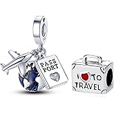 Nbsameng 925 Sterling Silver Plated Charms Compatible for Pandora Bracelets and Necklaces, DIY Holiday Gifts for Women s