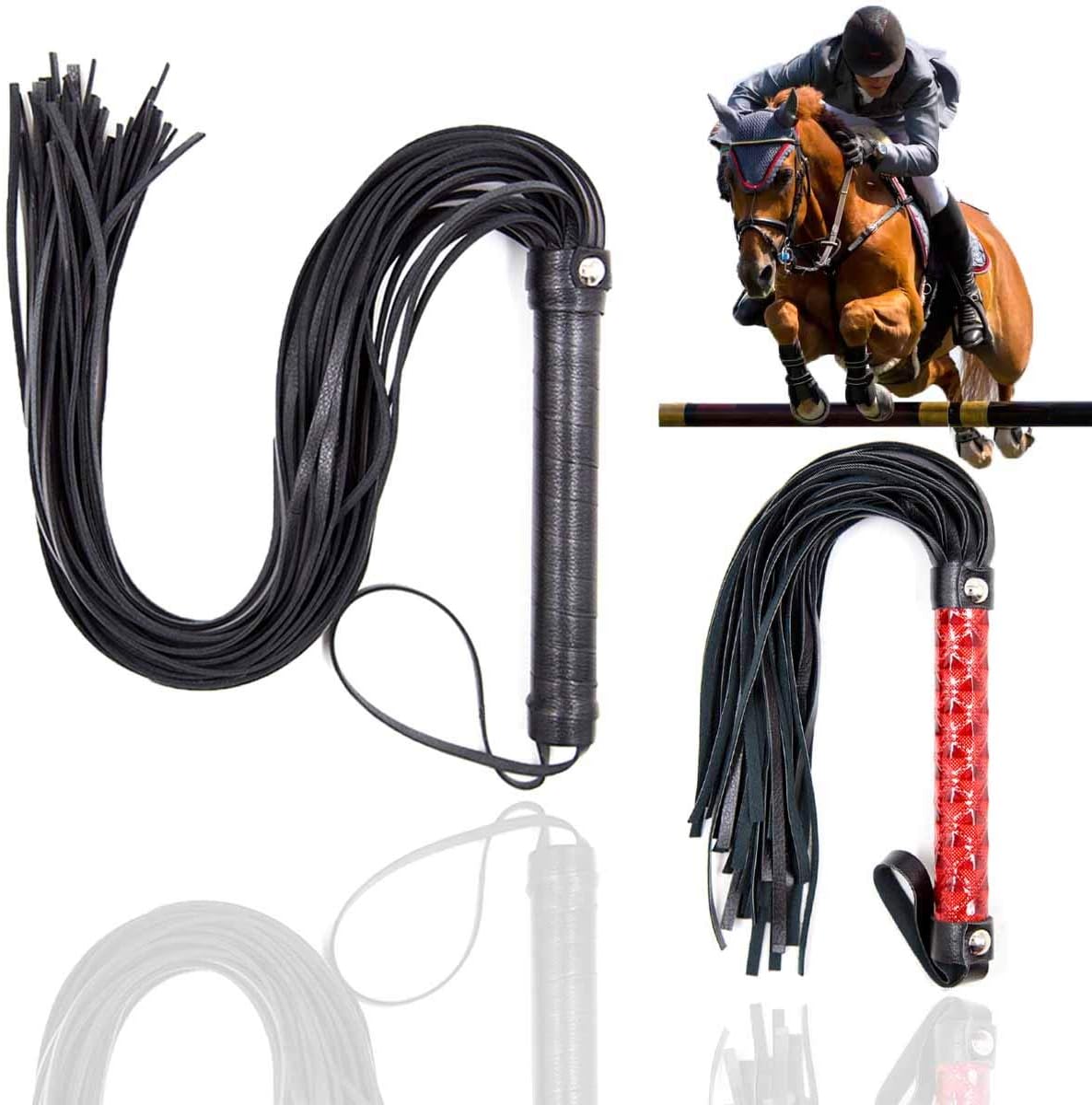 GABraden Faux Leather Short Horse Riding Whip,Riding Crop.Equestrianism Horse Crop