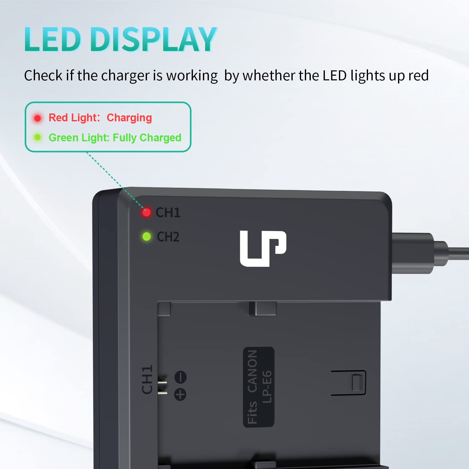 thumbnail image 2 of Bonacell LP-E6 Battery & USB Charger Kit – 3200mAh For Canon EOS 70D, 80D, 5D, 6D, 90D 2 of 4