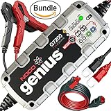 NOCO Genius G7200 12V/24V 7.2A UltraSafe Smart Battery Charger & NOCO Genius GC004 10' Extension Cable (Bundle)