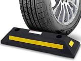 Pyle Car Wheel Stopper Blocks 2 Pack Heavy Duty Rubber Parking Curb Ramp view 3