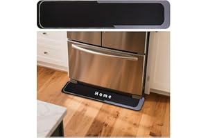 Lconvicely Refrigerator Floor Mat - Under Fridge Mat with 3.8mm Absorbent Diatom Mud, Non-Slip Rubber Backing, Protect Floors from Water Damage, Easy Clean for Refrigerator/Freezer-8.2x37.2 Inch
