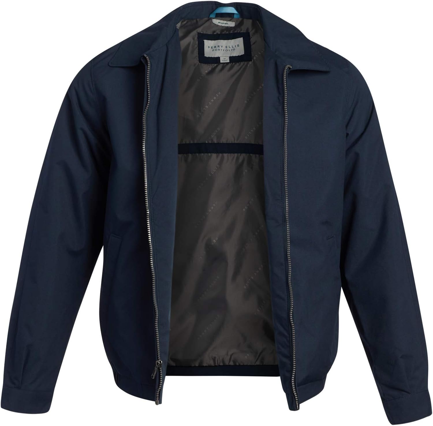 Perry Ellis Men’s Jacket – Lightweight Microfiber Windbreaker Golf Coat: Clothing