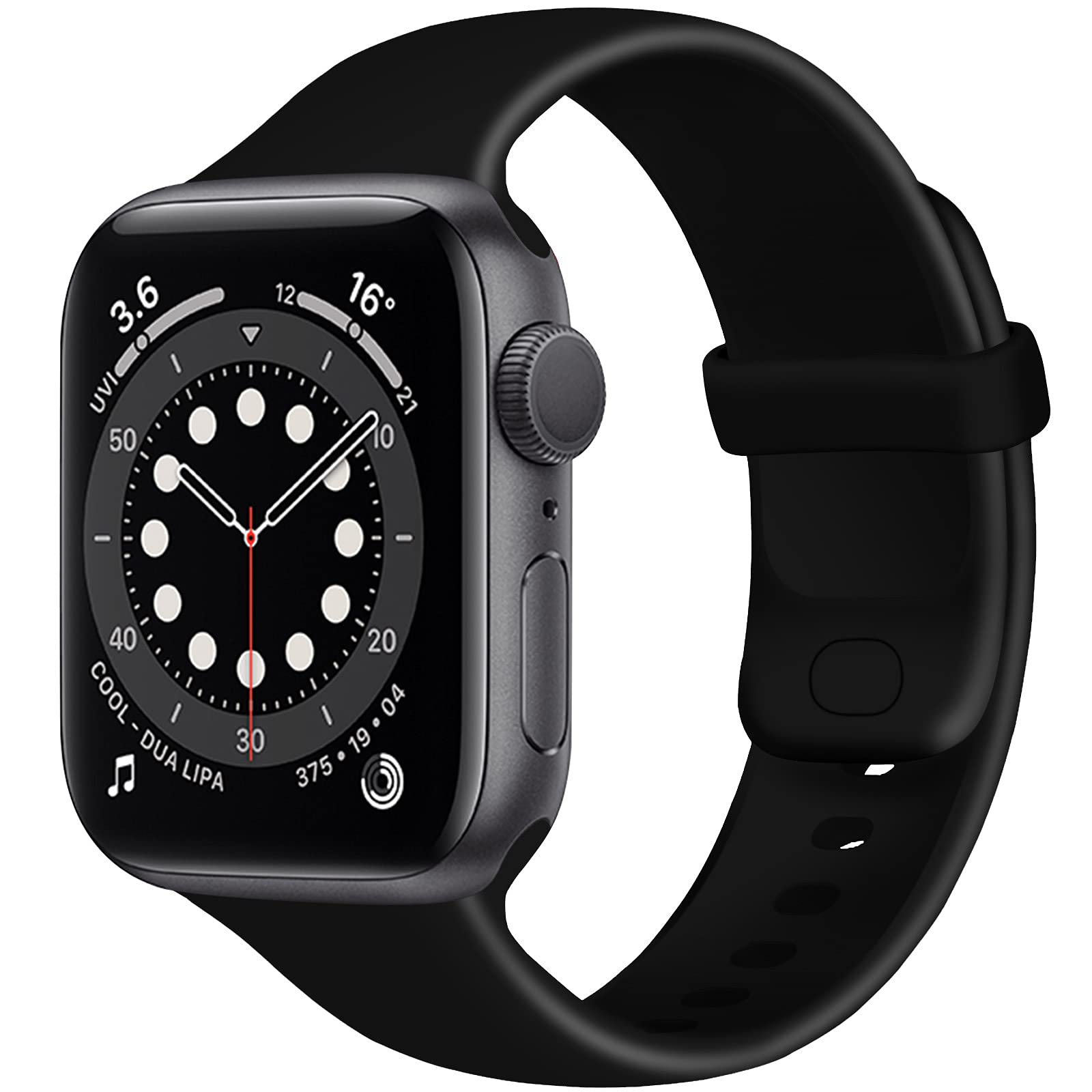 TopPerfekt classical design Sport Strap Compatible with Apple Watch Straps 42/44/45/49mm, Soft Silicone Wristbands Replacement Straps for Apple iWatch Series Ultra SE 7 6 5 4 3 2 1 for Women Men Kids