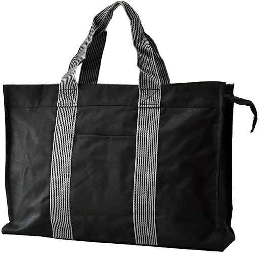 Amazon アルージェ Aruge トートバッグ キャンバス 通勤 通学 ビジネスバッグ メンズ h F ブラック トートバッグ