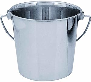 QT Dog Round Stainless Steel Bucket, 1 Quart