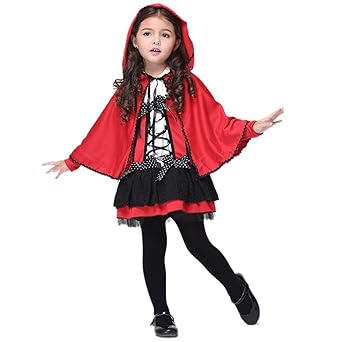 Amazon Cnstone ハロウィン 衣装 子供 赤ずきん コスプレ衣装 赤