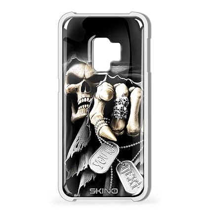 Skino 3D Smart Gel Skull Schädel Totenkopf Design Case Hands Free Selfie Handy Hülle für Samsung Galaxy S6 S7 Edge S8 S9 Plus