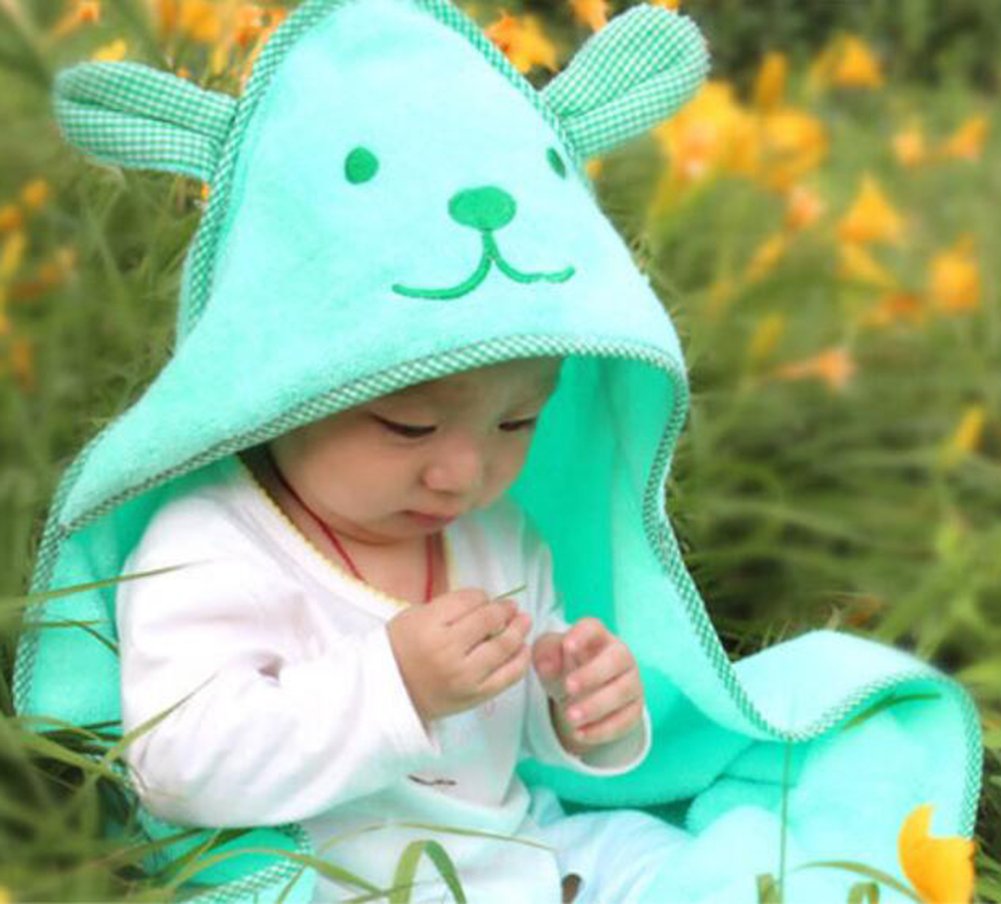 Bebe Puericulture Bleu Fablcrew Serviette De Bain A Capuche Peignoir Sortie De Bain Couverture En Coton Imprime Forme Ours Pour Bebe Fille Ou Garcon Et Enfants Toilette De Bebe