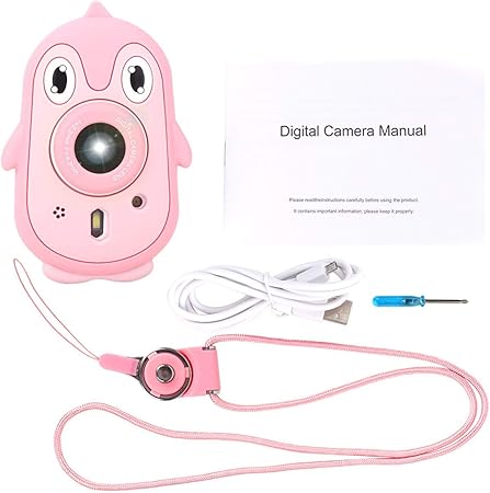 FECAMOS Children Camera with Silicone Cover Support Filter Game for Childrens