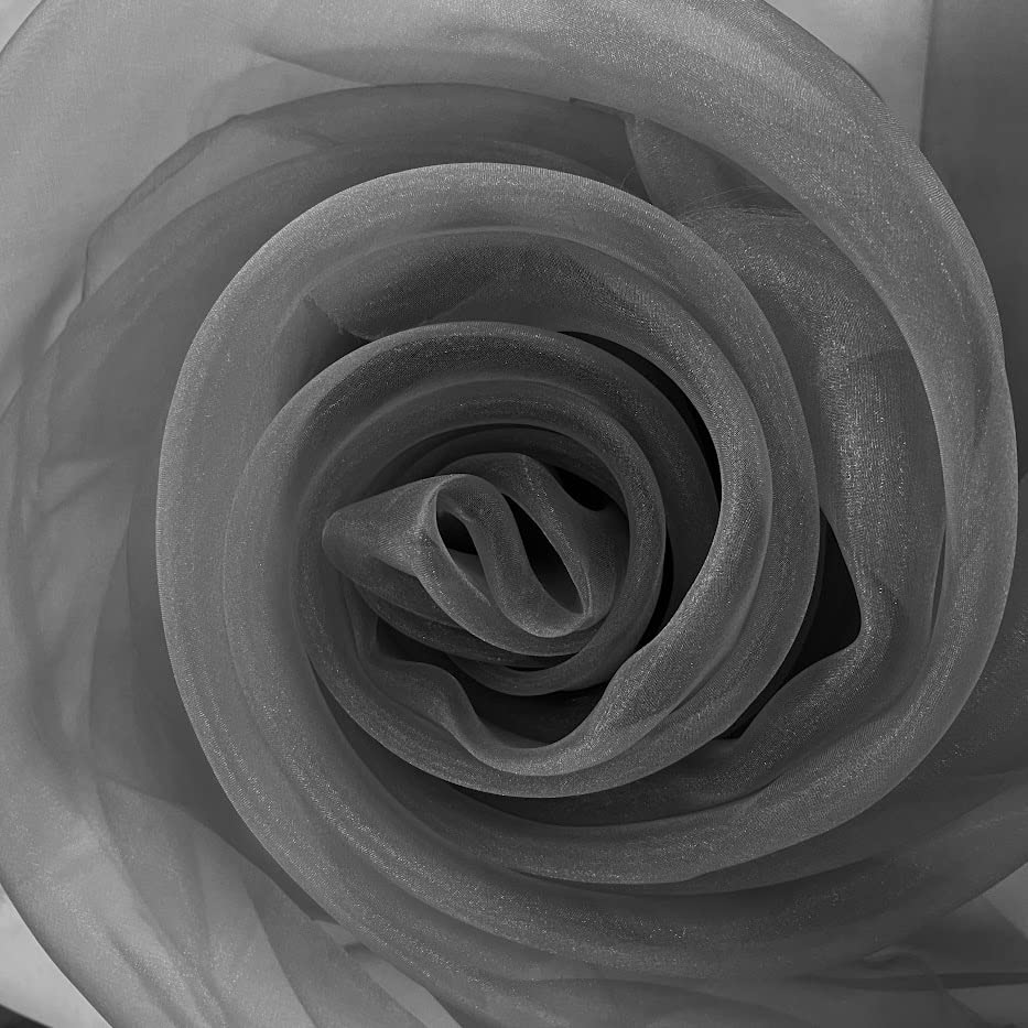 Megachest 145CM Wide Soft Organza Dress Fabric Fancy Costumes Decorations 50 Colors(Dark Silver, 5 Meters)