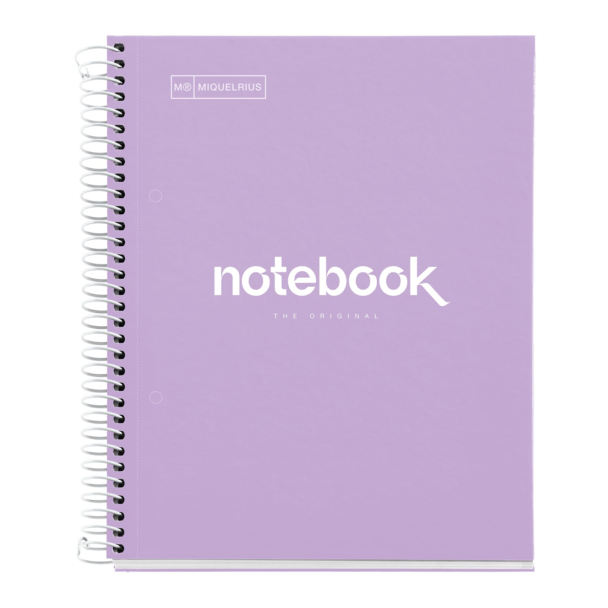 Miquelrius A5 Notebook Emotions 80 Sheets 90 g/m² Dotted Notebook, 1 Colour Stripe, Microperforated Wire, Extra Rigid Cover, 2 Drills, Lavender