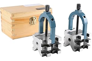Accusize Industrial Tools 2-3/8'' x 2-3/4'' Multi-Use V-Block and Clamp Set in Fitted Box, 0303-0219