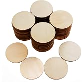 Jyongmer 100 Pieces 2 Inch Unfinished Wood Circles | Blank Natural Wooden Cutout Ornaments for Painting, Decorating, DIY Craft Projects, Party Decor and Art Supplies