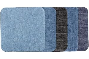 HUAJINGKEJI handicrafts, 5/25 Pcs Denim-Patches Self-Adhesive Jean Patches Rectangular for Jeans Inside and Outside Clothing 