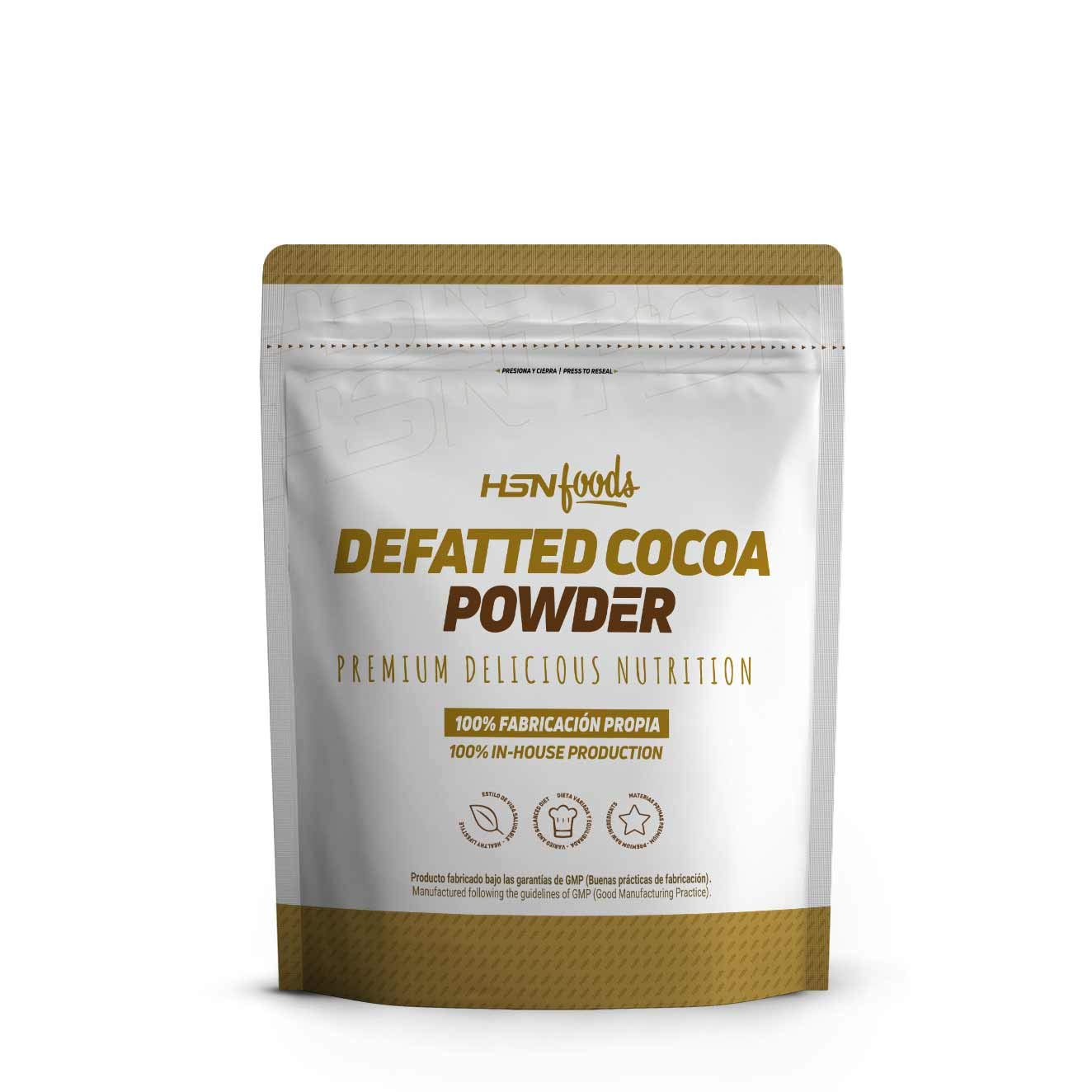 Cacao Desgrasado en Polvo de HSN Foods 100 Puro, Menos Calorías Defatted Cocoa Powder