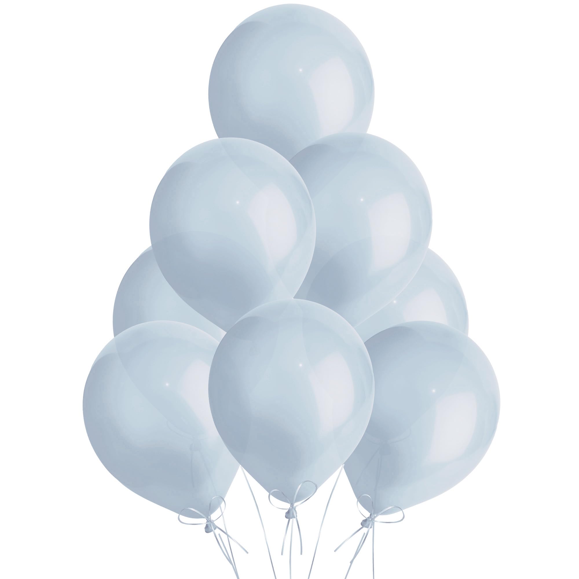 Metallic Light Blue Balloons 100 Pack, Large 12 Inch Thick Latex Biodegradable Helium Party Balloons for Birthday, Wedding, Baby Shower, Valentine's Day Events Decoration for Balloon Arch Garland — image 1