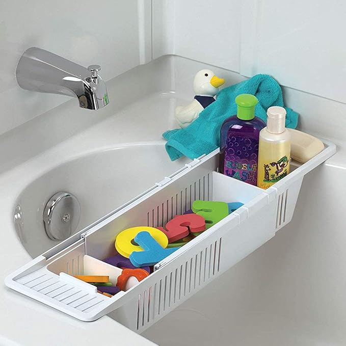 HomDSim Plastic Bath Tray, Bathtub Holder NonSlip