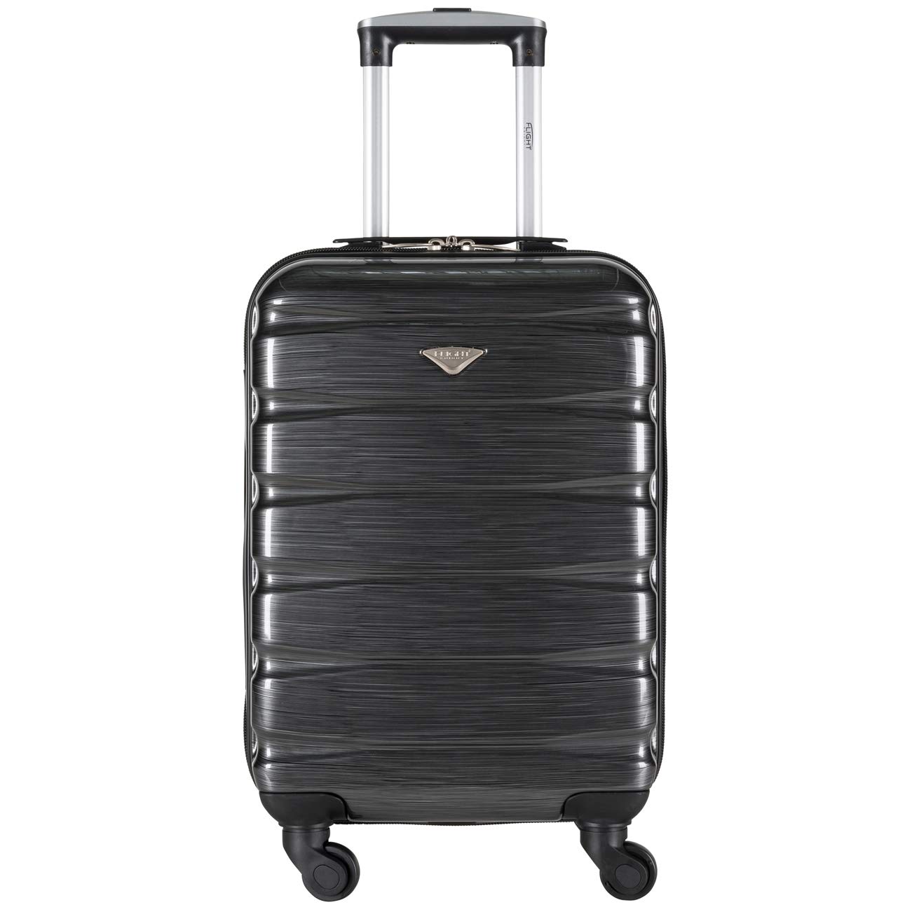 Valise Cabine Flight Knight 55x35x20 Cm - Compatible Air France, Ryanair, EasyJet - ABS Léger, 4 Roues, Serrure à Combinaison - Idéal Week-end