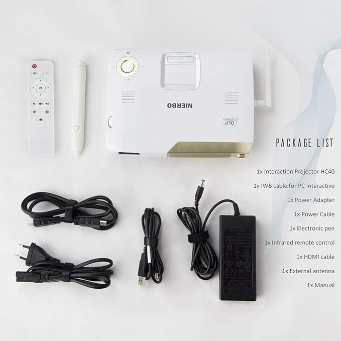 Mini Proyector Interactivo, NIERBO Portátil LED Proyector ...